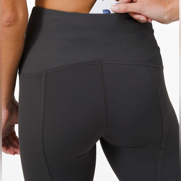 Lululemon Train Free High-Rise Crop 23" Graphite Grey 4 - Picture 2 of 8